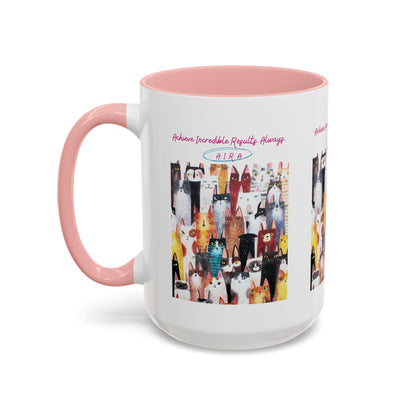 Personalized Initial Cat Collage Accent Coffee Mug