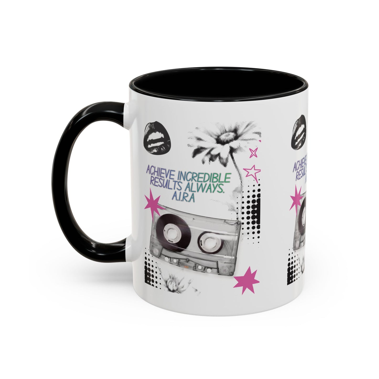 Personalized Cassette Vibes Accent Coffee Mug