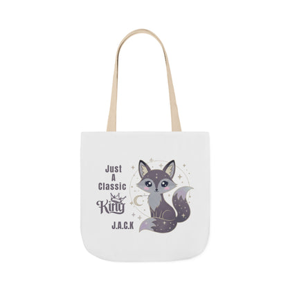 Personalized Initial Quote Fox King Canvas Tote Custom Name