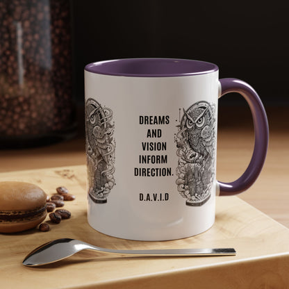Personalized Owl Vision Accent Coffee Mug