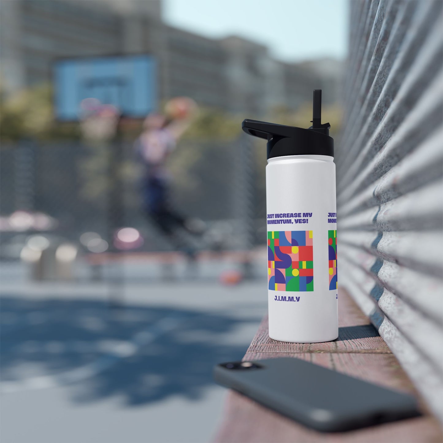 Personalized Initial Quote Colorful Momentum Stainless Steel Water Bottle