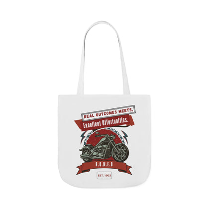 Personalized Initial Quote Motorcycle Canvas Tote Custom Name