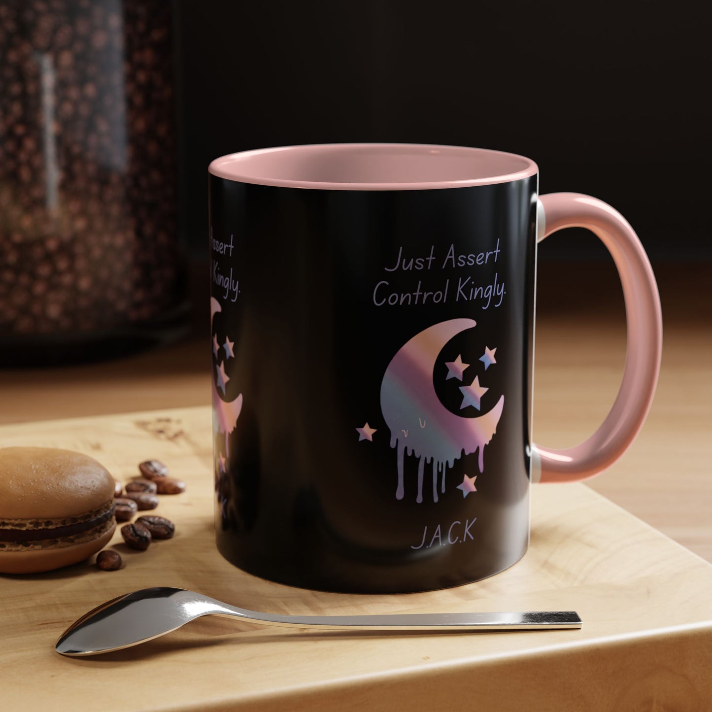 Personalized Moon Dripping Accent Coffee Mug