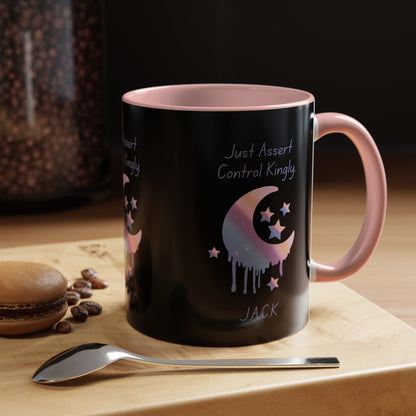Personalized Moon Dripping Accent Coffee Mug