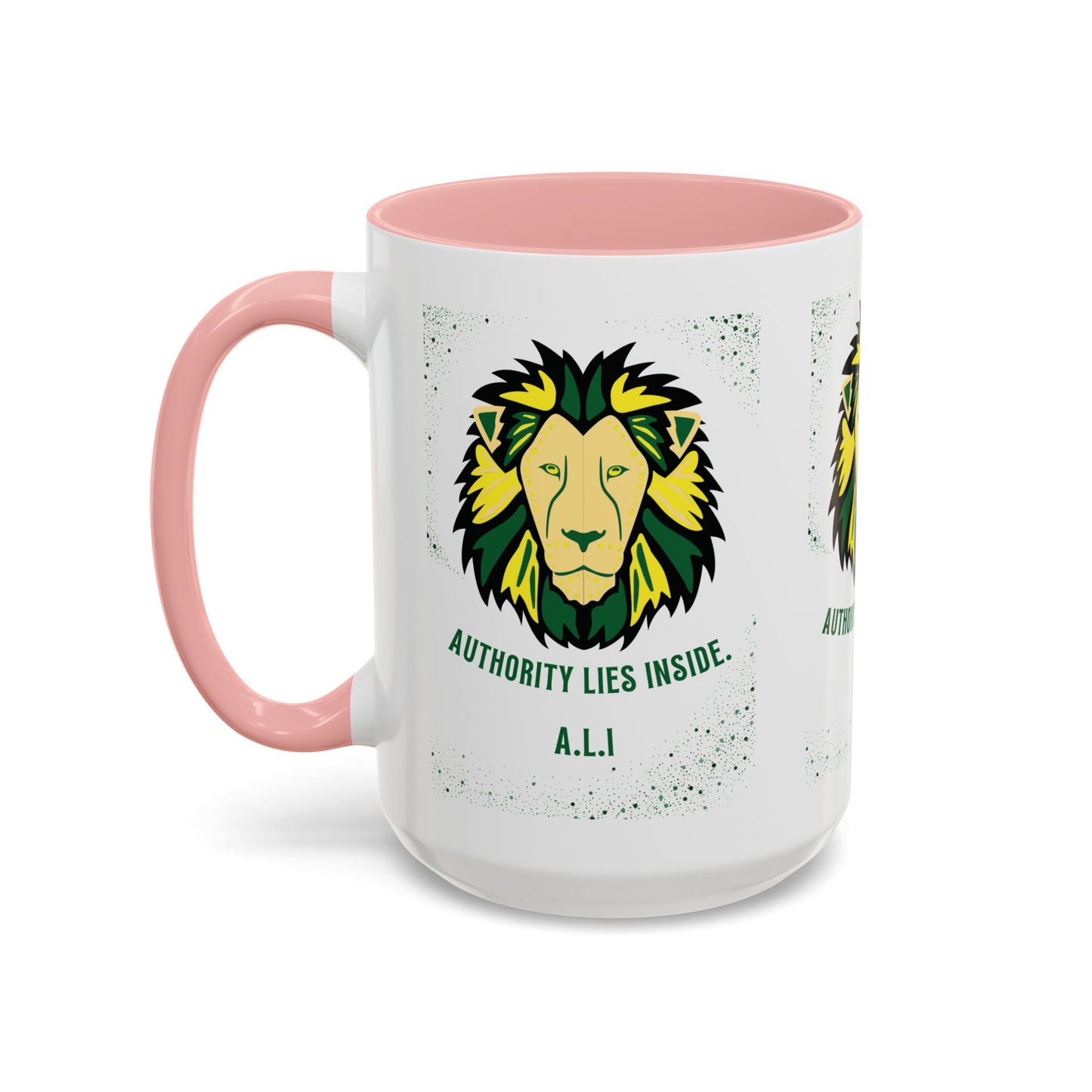 Personalized Initial Lion Accent Coffee Mug