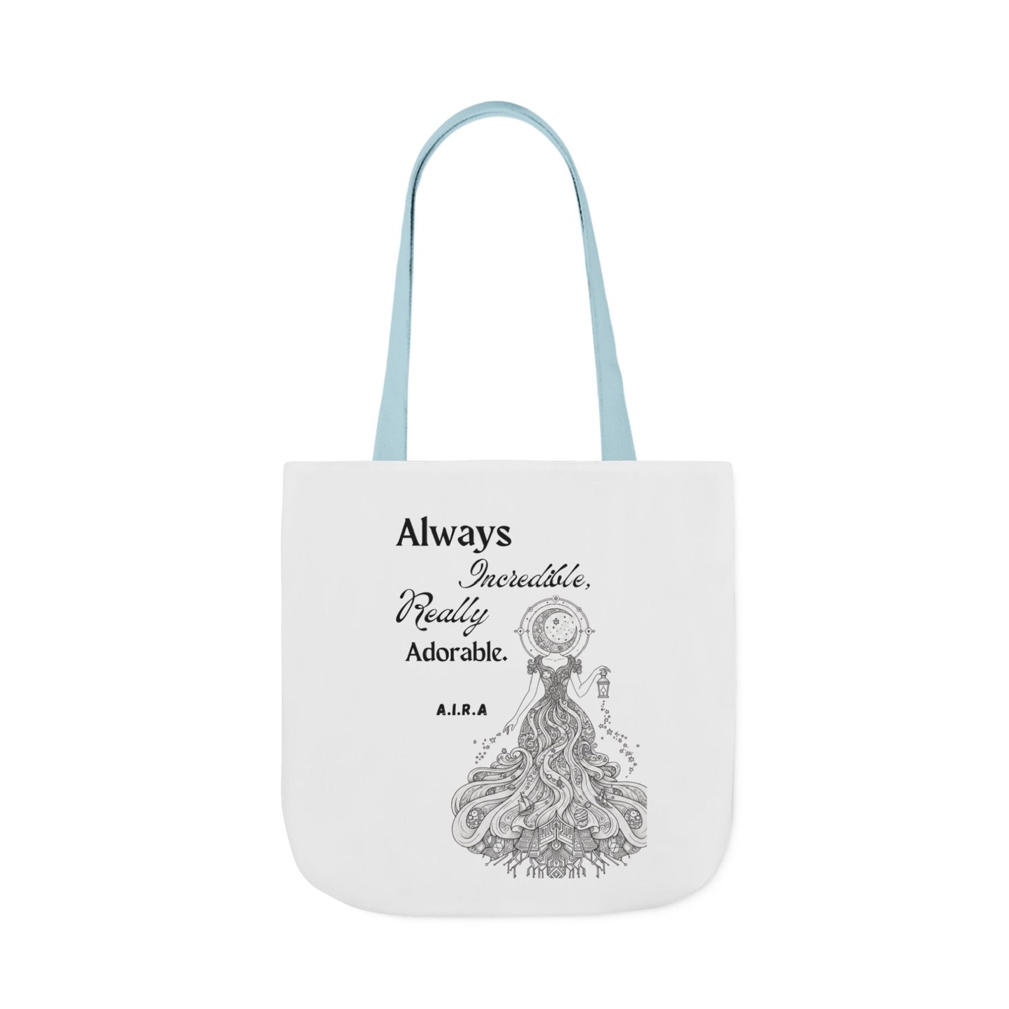 Personalized Initial Quote Light Girl Canvas Tote Custom Name