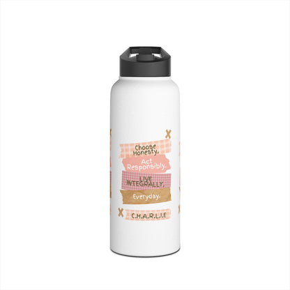 Personalized Initial Quote Note Steps Stainless Steel Water Bottle