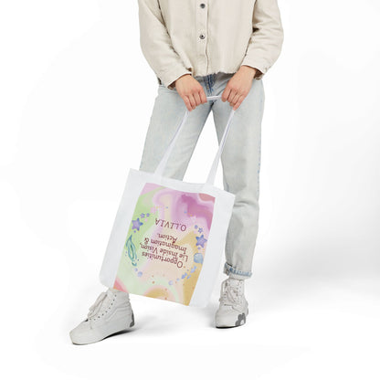 Personalized Initial Quote Ocean Theme Canvas Tote Custom Name