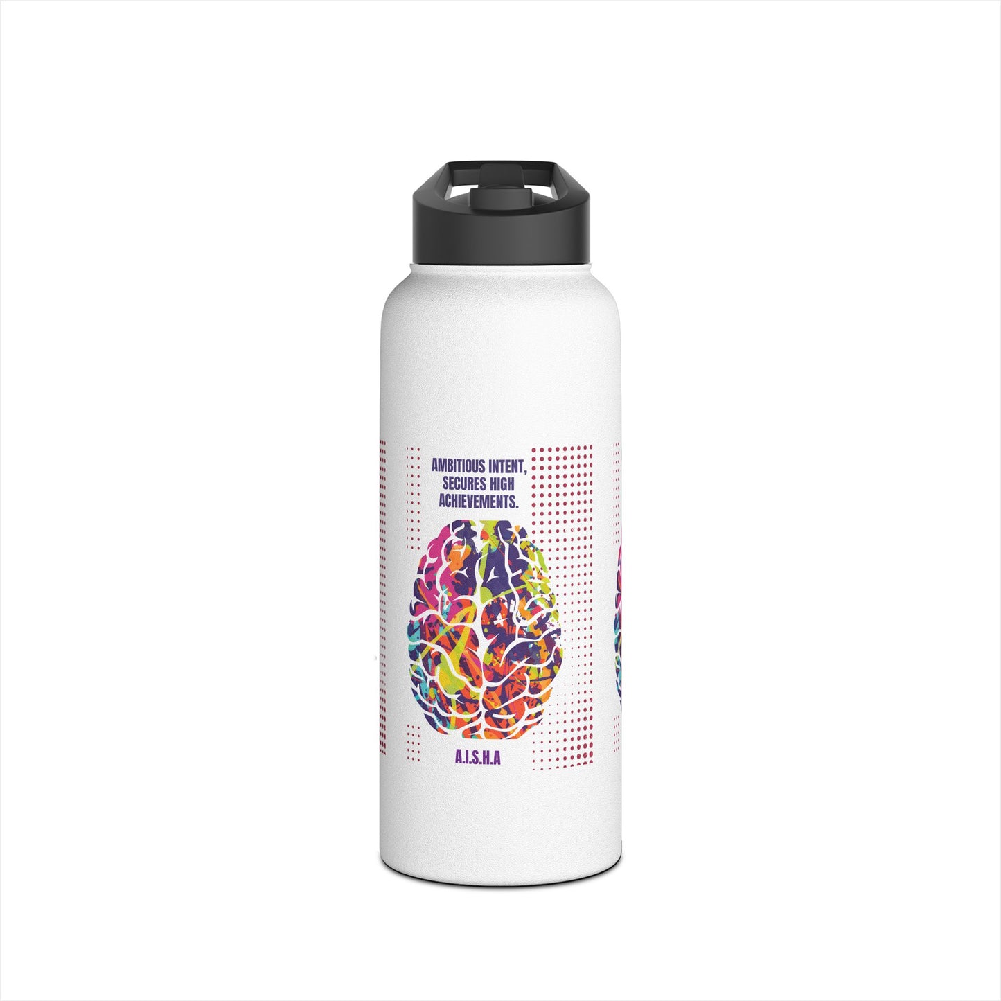 Personalized Initial Quote Brain Stainless Steel Water Bottle