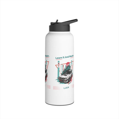 Personalized Initial Quote Dinosaur Car Stainless Steel Water Bottle