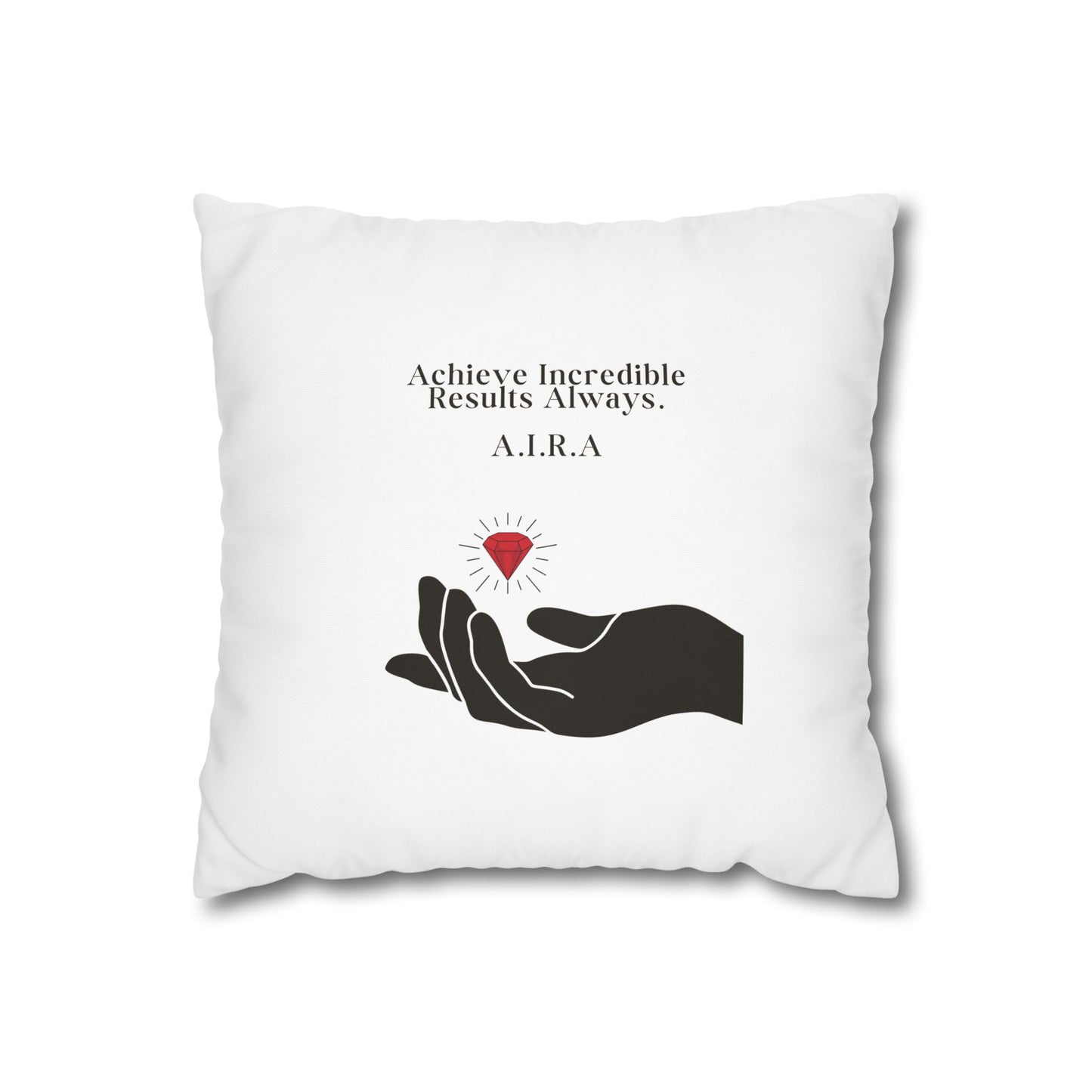 Customized monogrammed pillowcase with personalized quote. High-quality poly canvas square cushion cover, ideal for housewarming, wedding, or anniversary gifts with bespoke text.