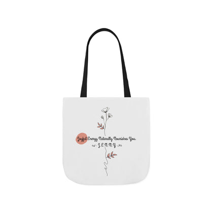 Personalized Initial Quote Floral Minimalist Canvas Tote Custom Name