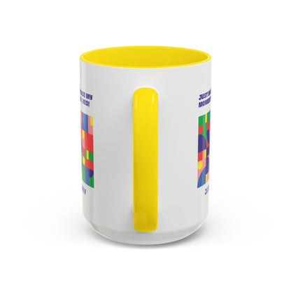 Personalized Initial Colorful Momentum Accent Coffee Mug