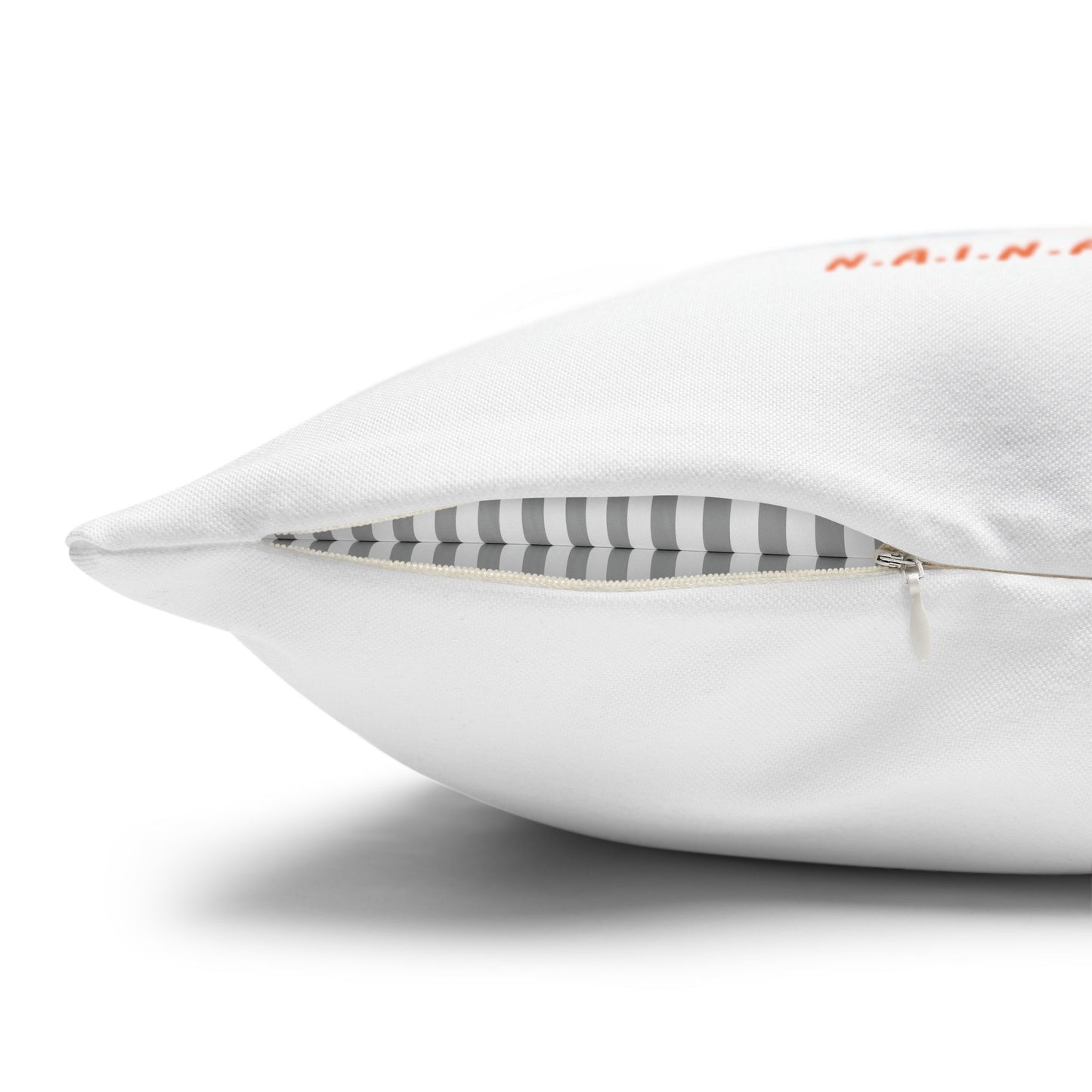 Personalized Initial Quote Floral Momentum — Custom Sayings on Square Poly Canvas Pillowcase