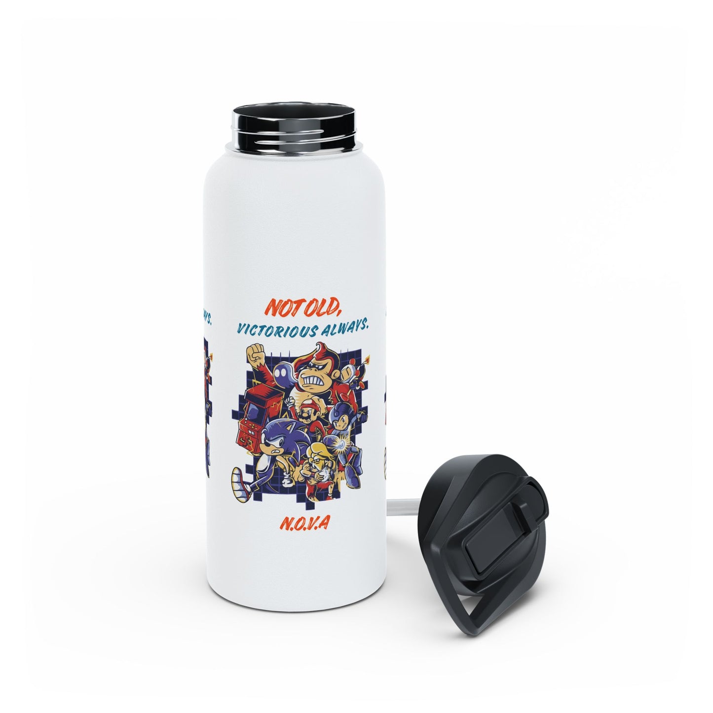 Personalized Initial Quote Cartoon Stainless Steel Water Bottle