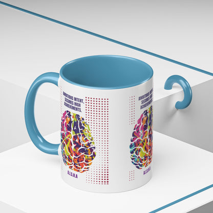 Personalized Initial Brain Accent Coffee Mug
