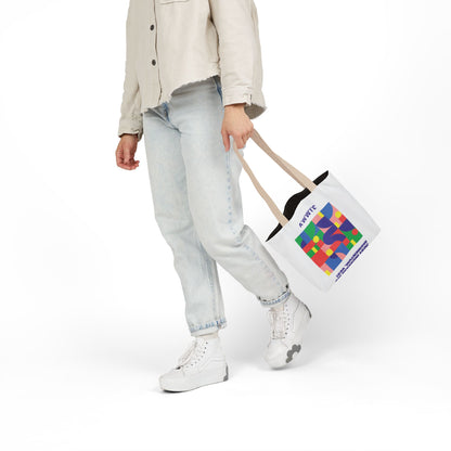 Personalized Initial Quote Colorful Momentum Canvas Tote Custom Name