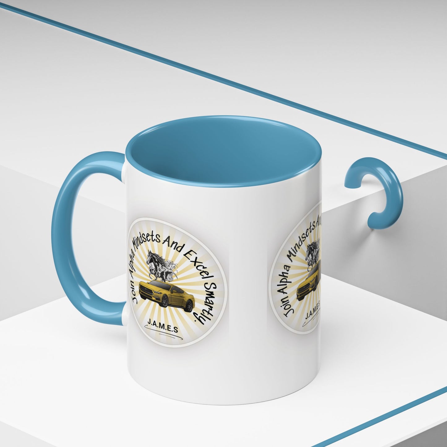 Personalized Car with Horse Accent Coffee Mug