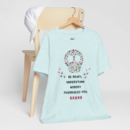 Personalized Peace Floral  and Skull Tee