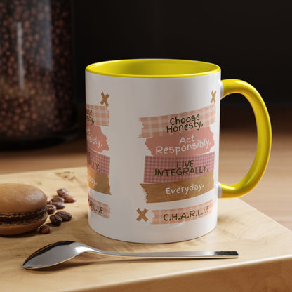 Personalized Message Pieces Accent Coffee Mug
