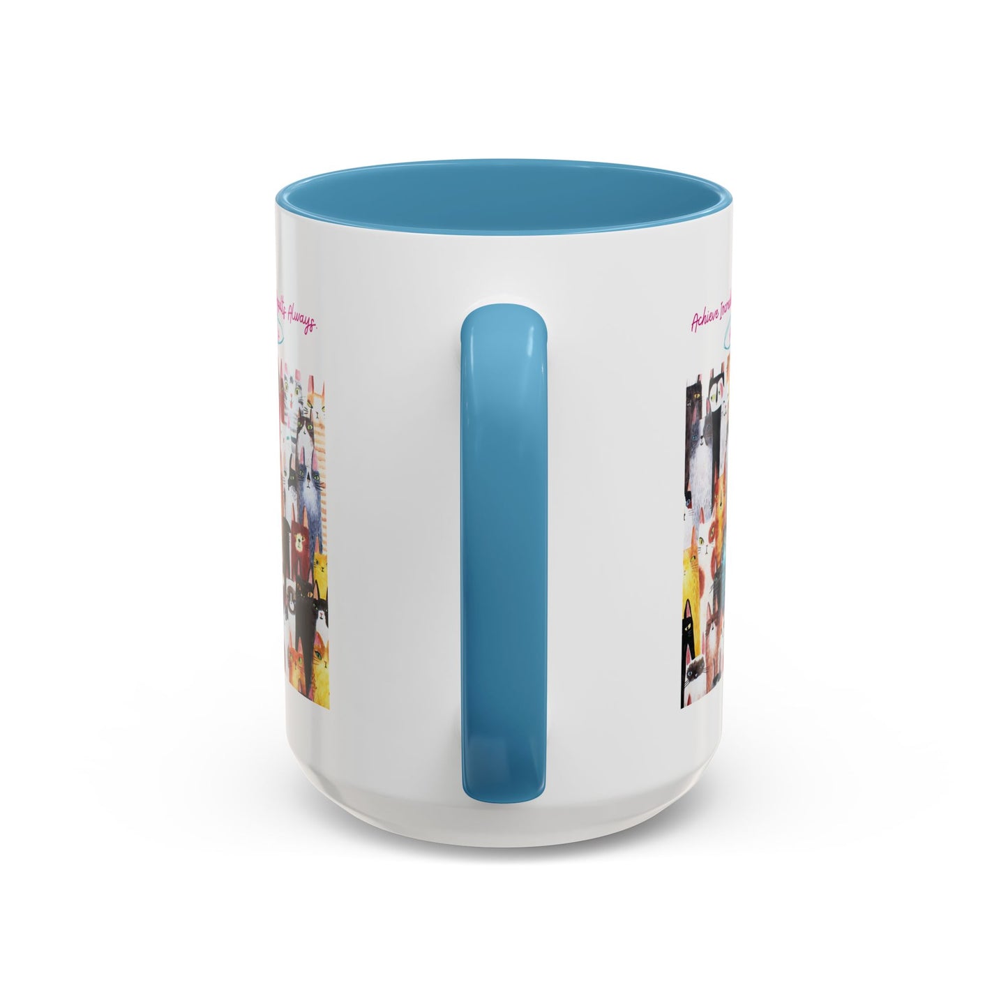 Personalized Initial Cat Collage Accent Coffee Mug