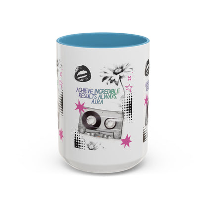 Personalized Cassette Vibes Accent Coffee Mug