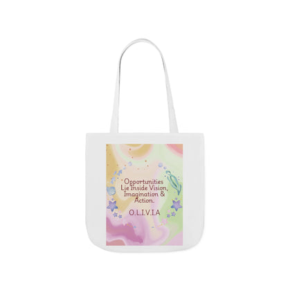 Personalized Initial Quote Ocean Theme Canvas Tote Custom Name