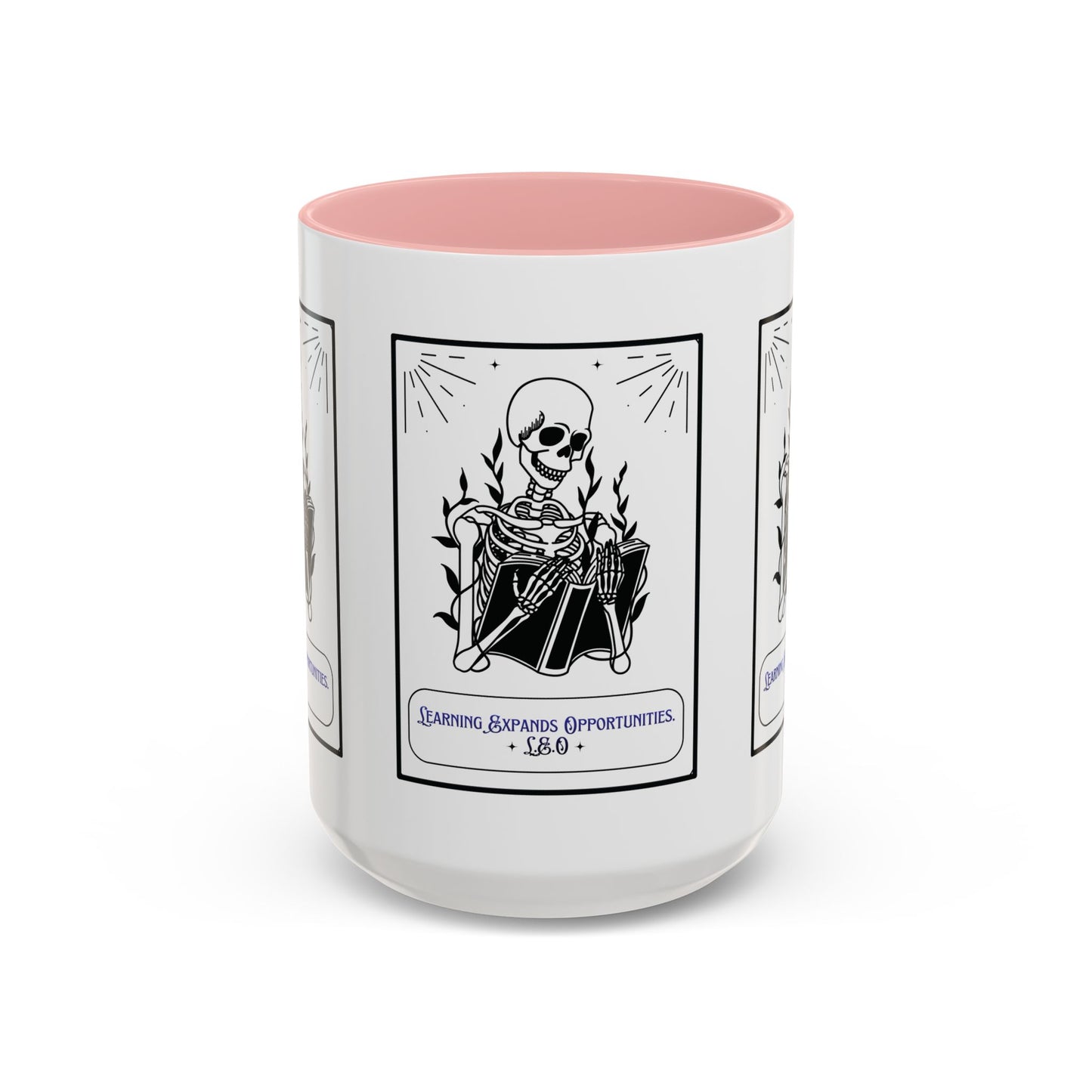 Personalized Initial Skeleton Accent Coffee Mug