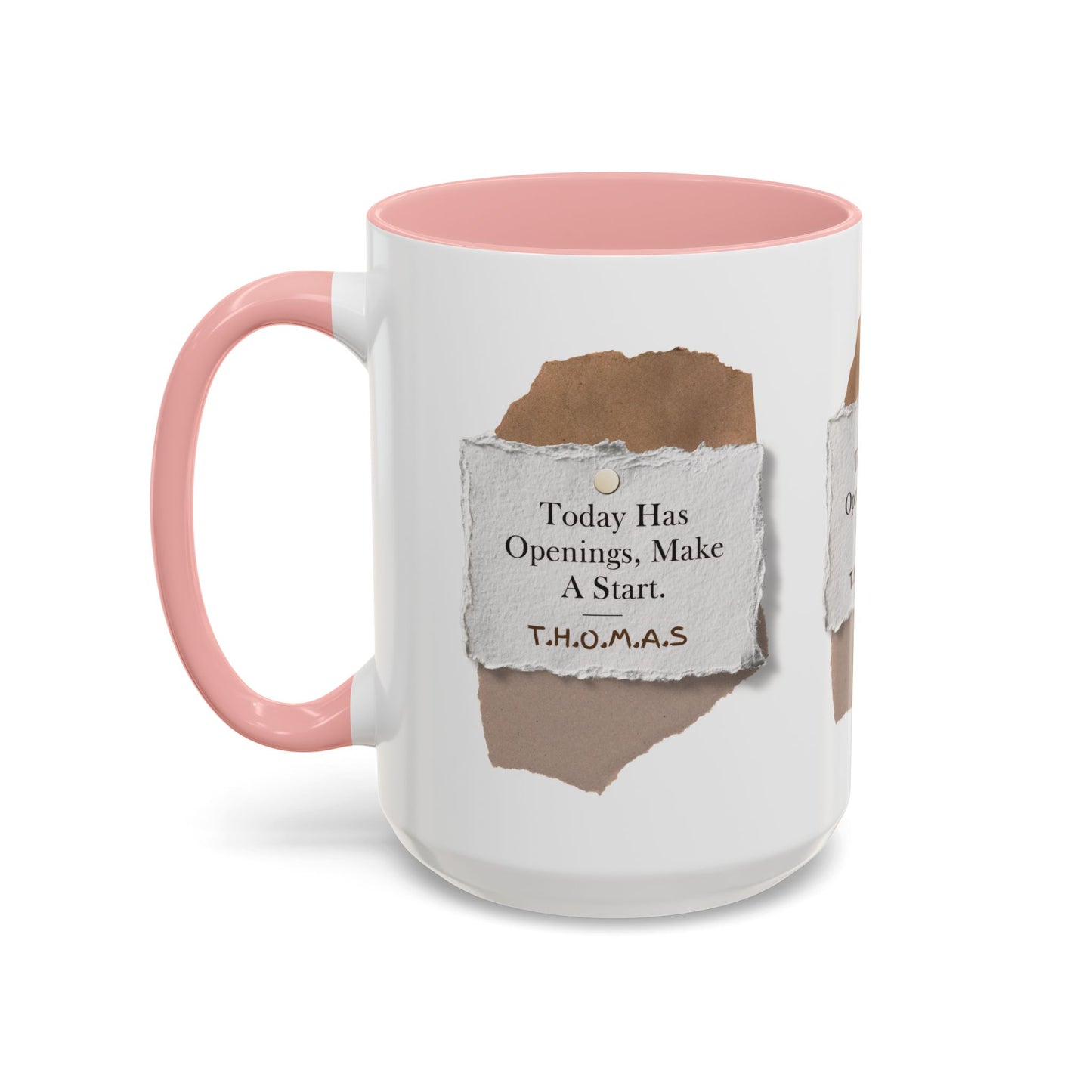 Personalized Torn Paper Note Accent Coffee Mug