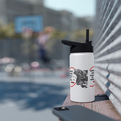 Personalized Initial Quote Inspirational Girl Stainless Steel Water Bottle