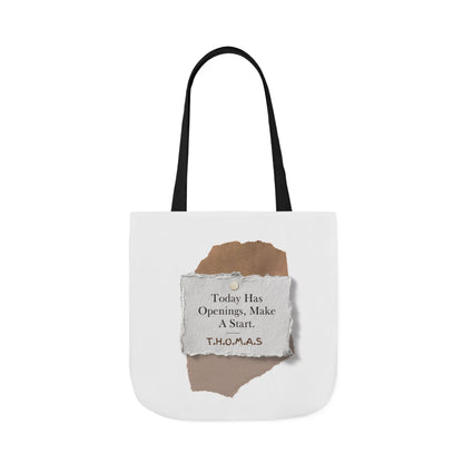 Personalized Initial Quote Torn Paper Canvas Tote Custom Name