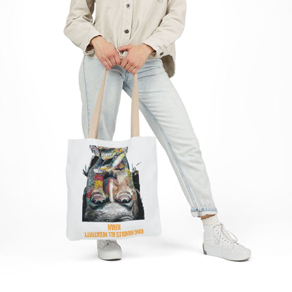 Personalized Initial Quote Khan Canvas Tote Custom Name