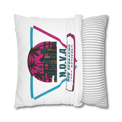 Personalized Initial Quote Building — Custom Sayings on Square Poly Canvas Pillowcase