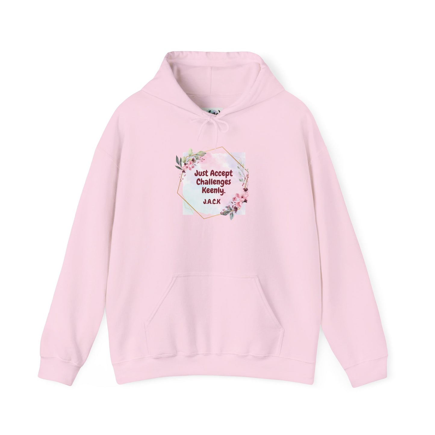 Personalized Floral Frame Hooded Sweatshirt