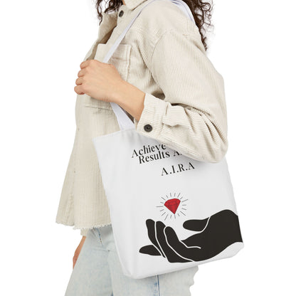 Personalized Initial Quote Gem Hand Canvas Tote Custom Name