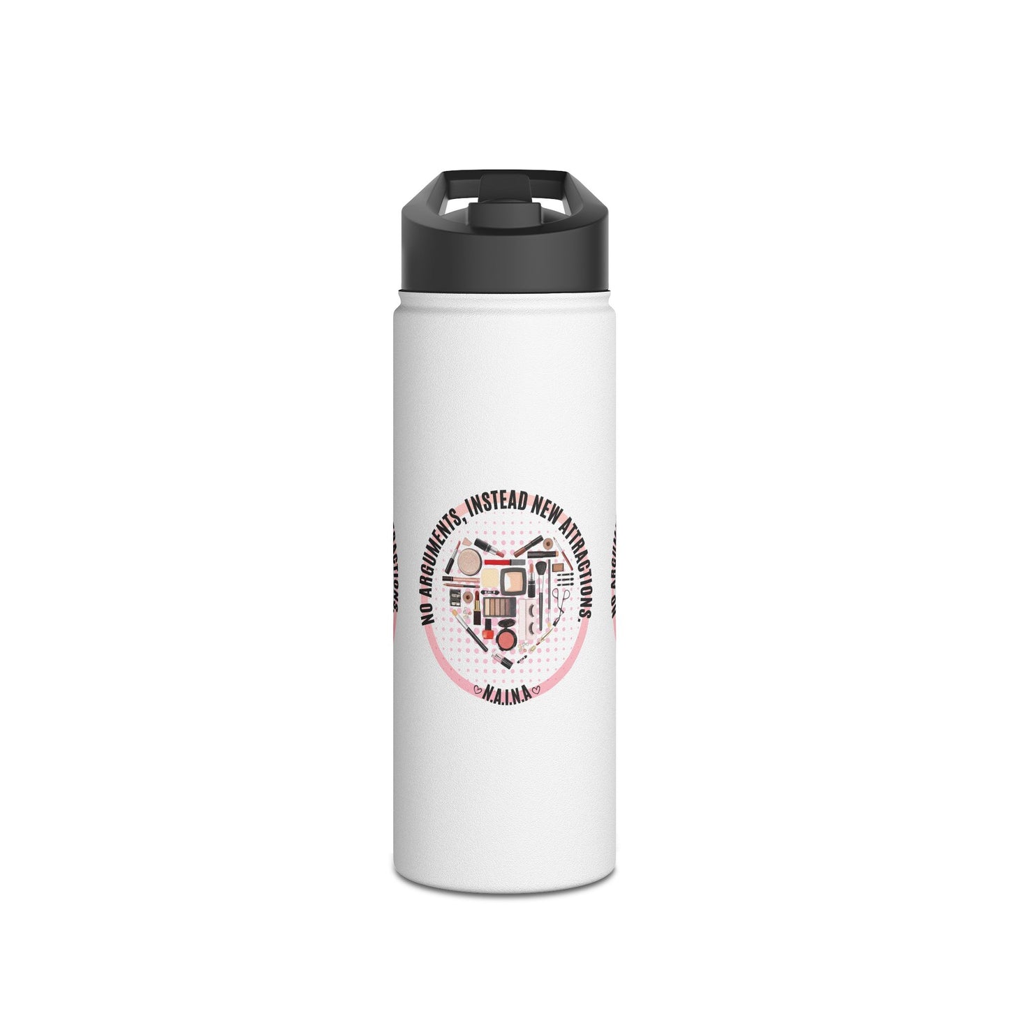 Personalized Initial Cosmetic Heart Controller Stainless Steel Water Bottle
