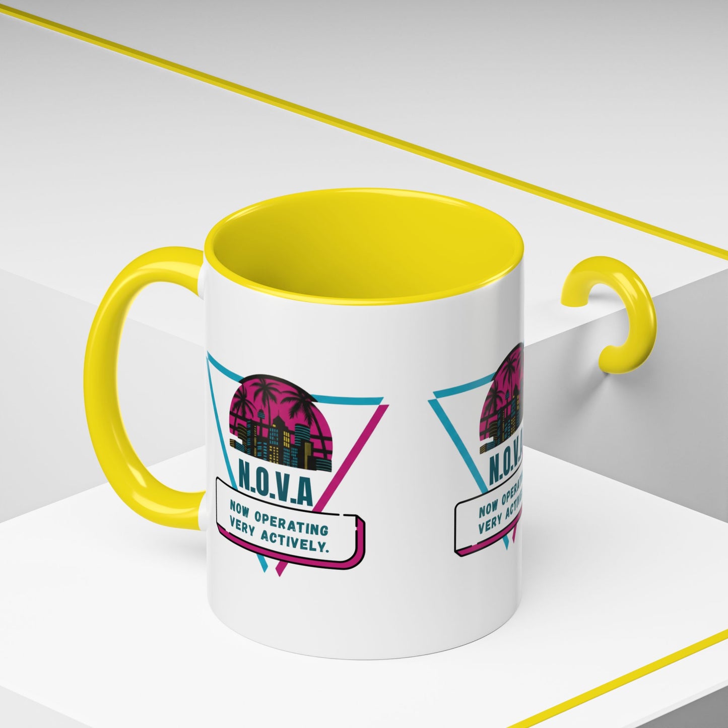 Personalized Building View Accent Coffee Mug