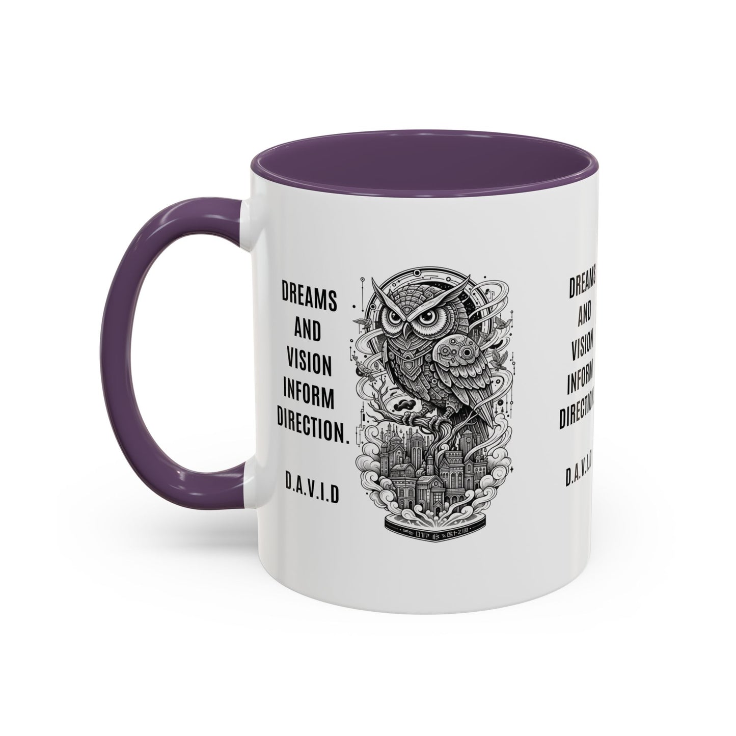 Personalized Owl Vision Accent Coffee Mug