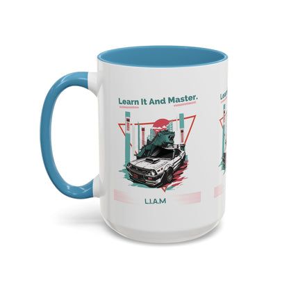 Personalized Retro Racing Accent Coffee Mug