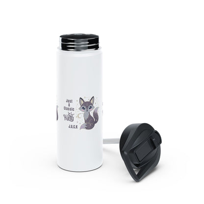 Personalized Initial Quote Fox King Stainless Steel Water Bottle
