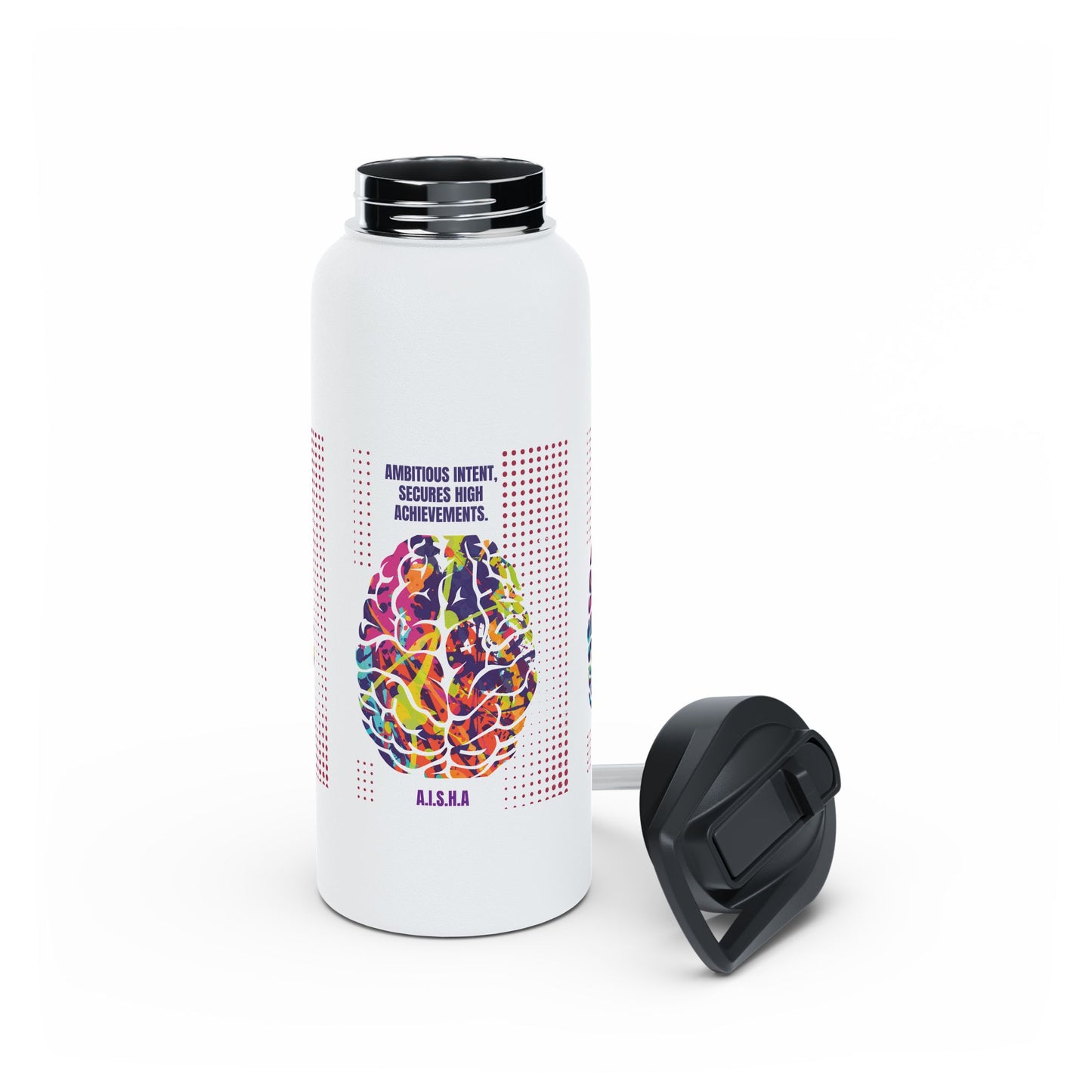 Personalized Initial Quote Brain Stainless Steel Water Bottle
