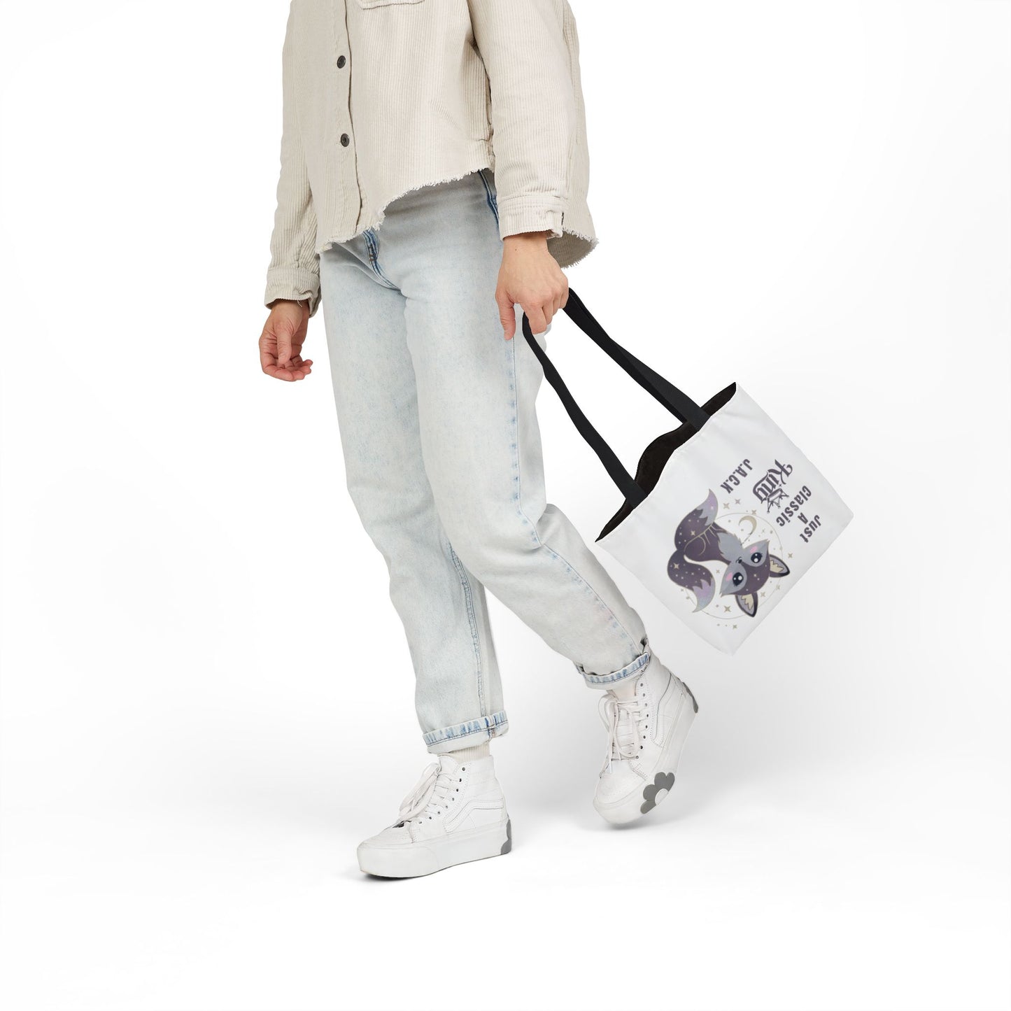 Personalized Initial Quote Fox King Canvas Tote Custom Name