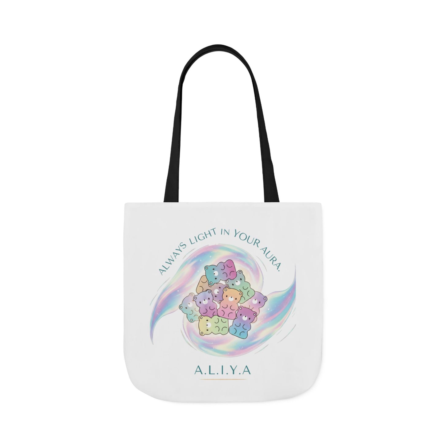 Personalized Initial Quote Pastel Cloud Canvas Tote Custom Name