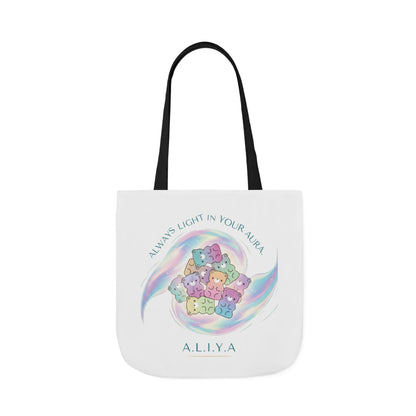 Personalized Initial Quote Pastel Cloud Canvas Tote Custom Name