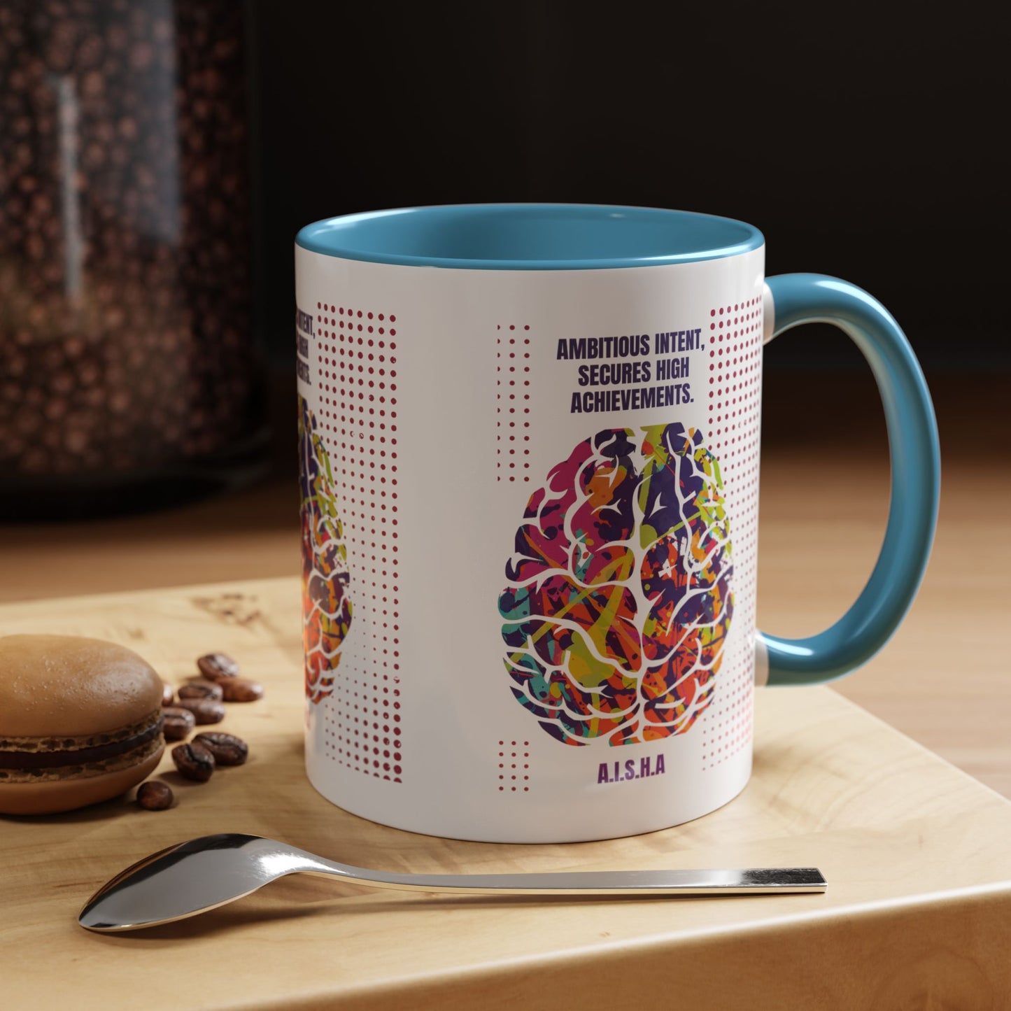 Personalized Initial Brain Accent Coffee Mug
