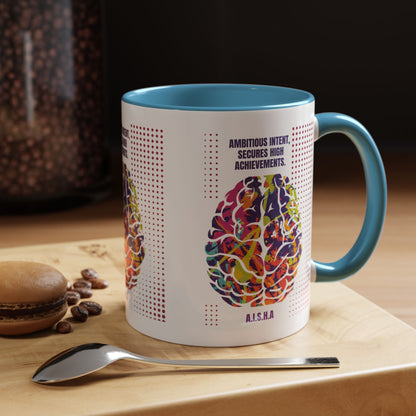 Personalized Initial Brain Accent Coffee Mug