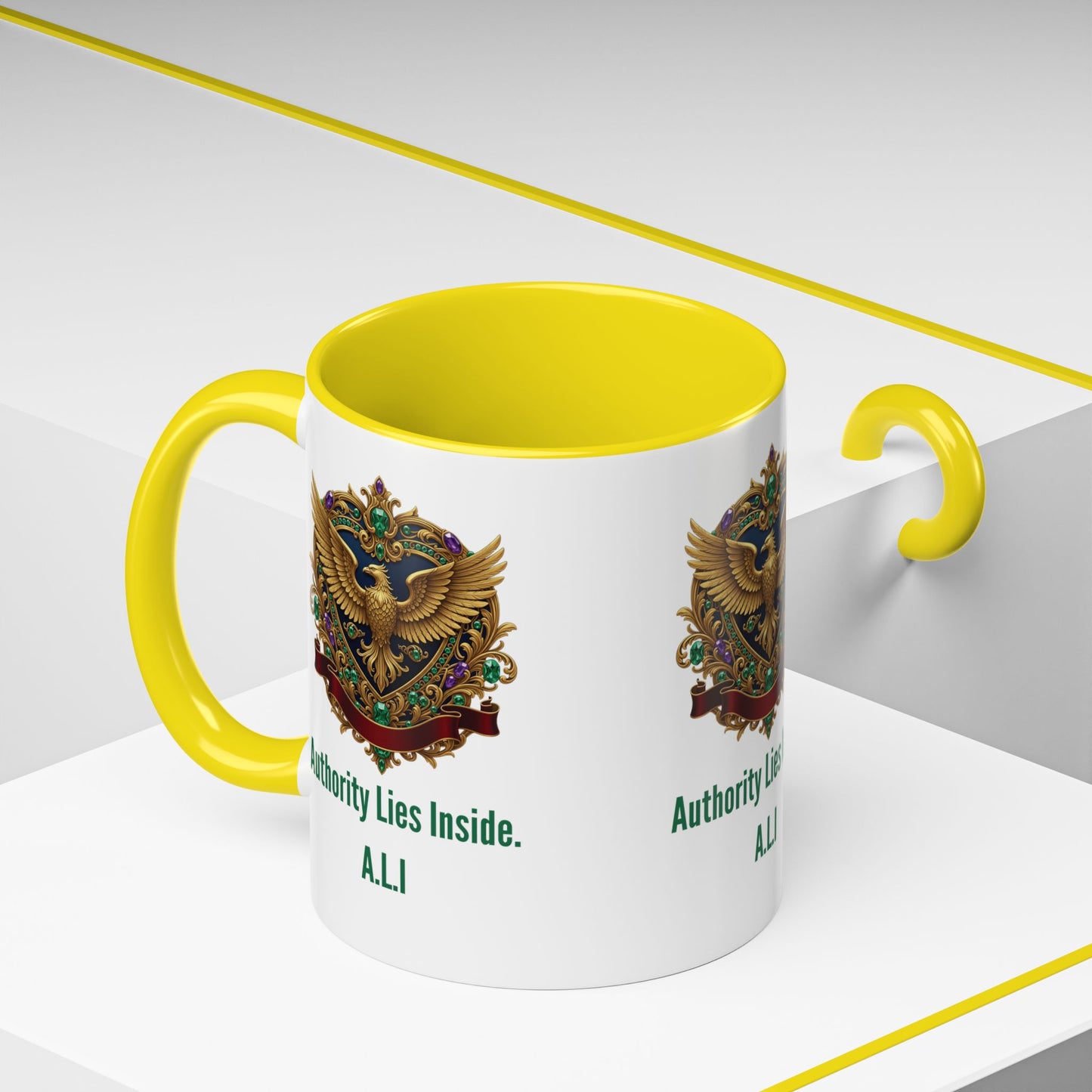 Personalized Initial Eagle Accent Coffee Mug