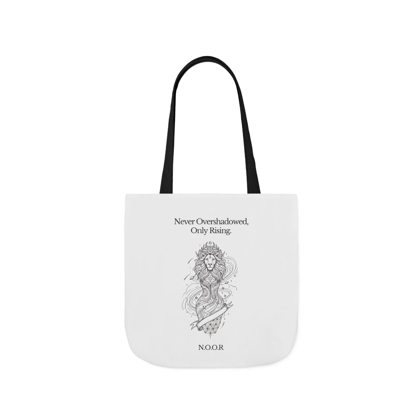 Personalized Initial Quote Girl Lion Canvas Tote Custom Name