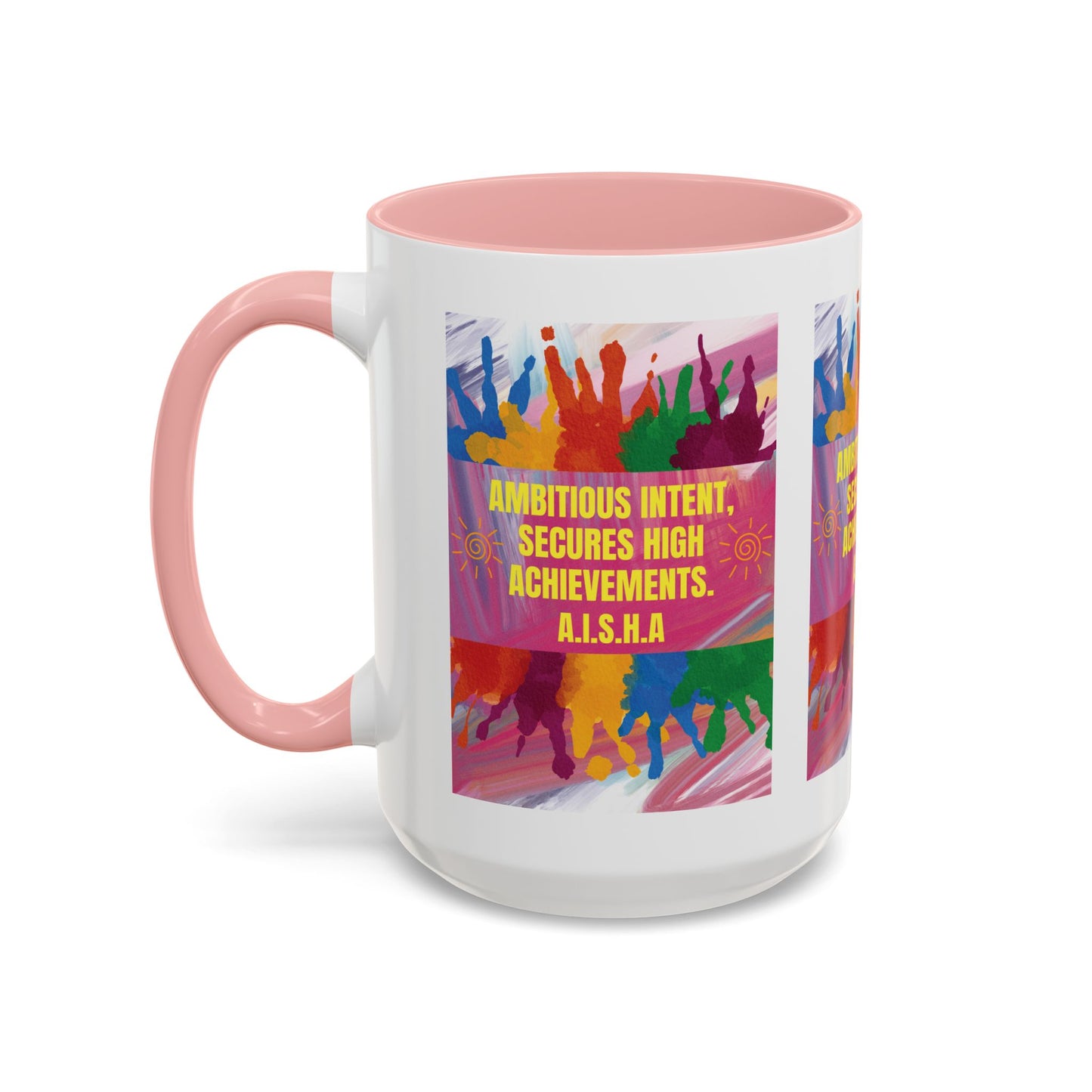 Personalized Initial Colorful Paint Accent Coffee Mug