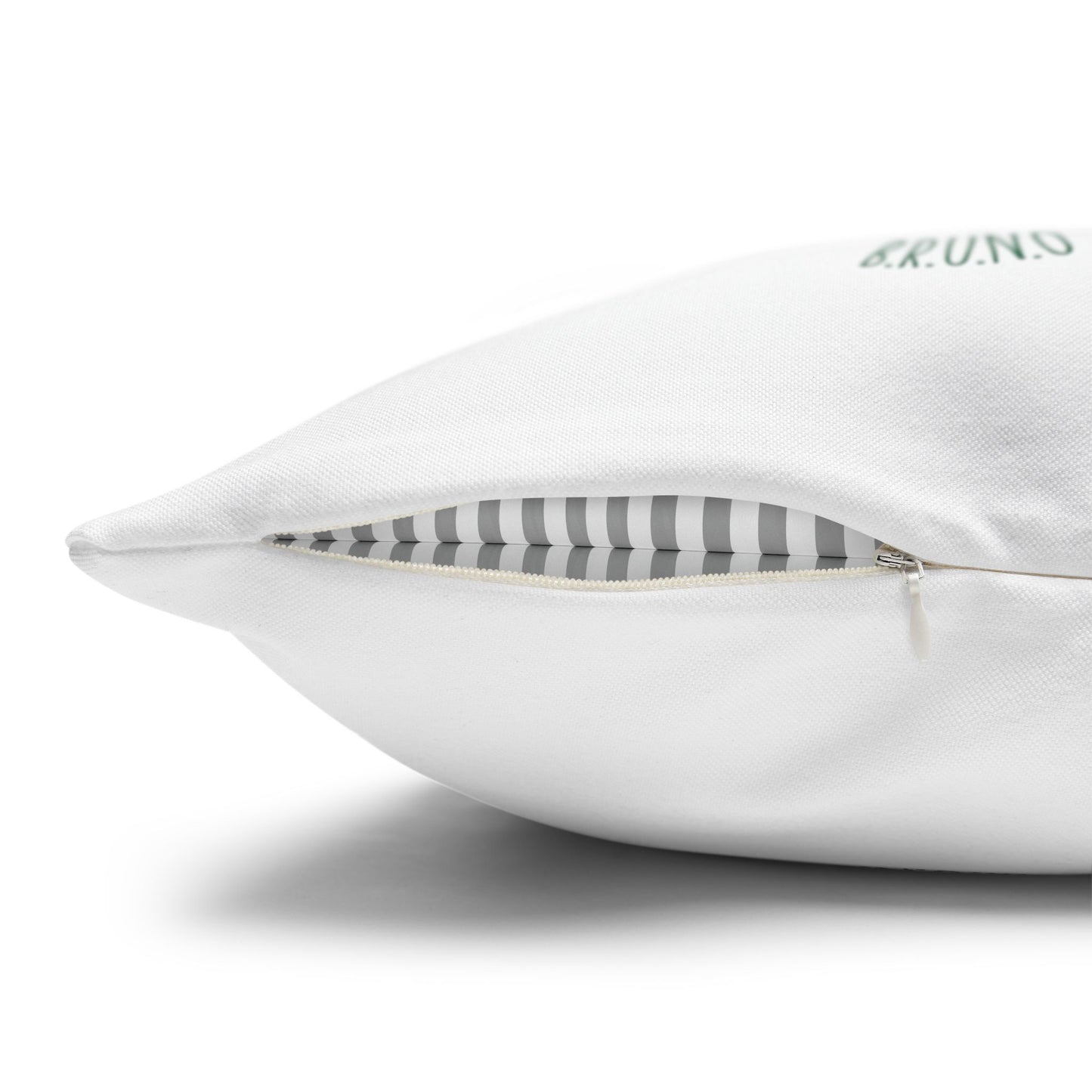 Personalized Initial Quote Circled Lion — Custom Sayings on Square Poly Canvas Pillowcase